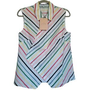 Colorful Striped Button Down Shirt